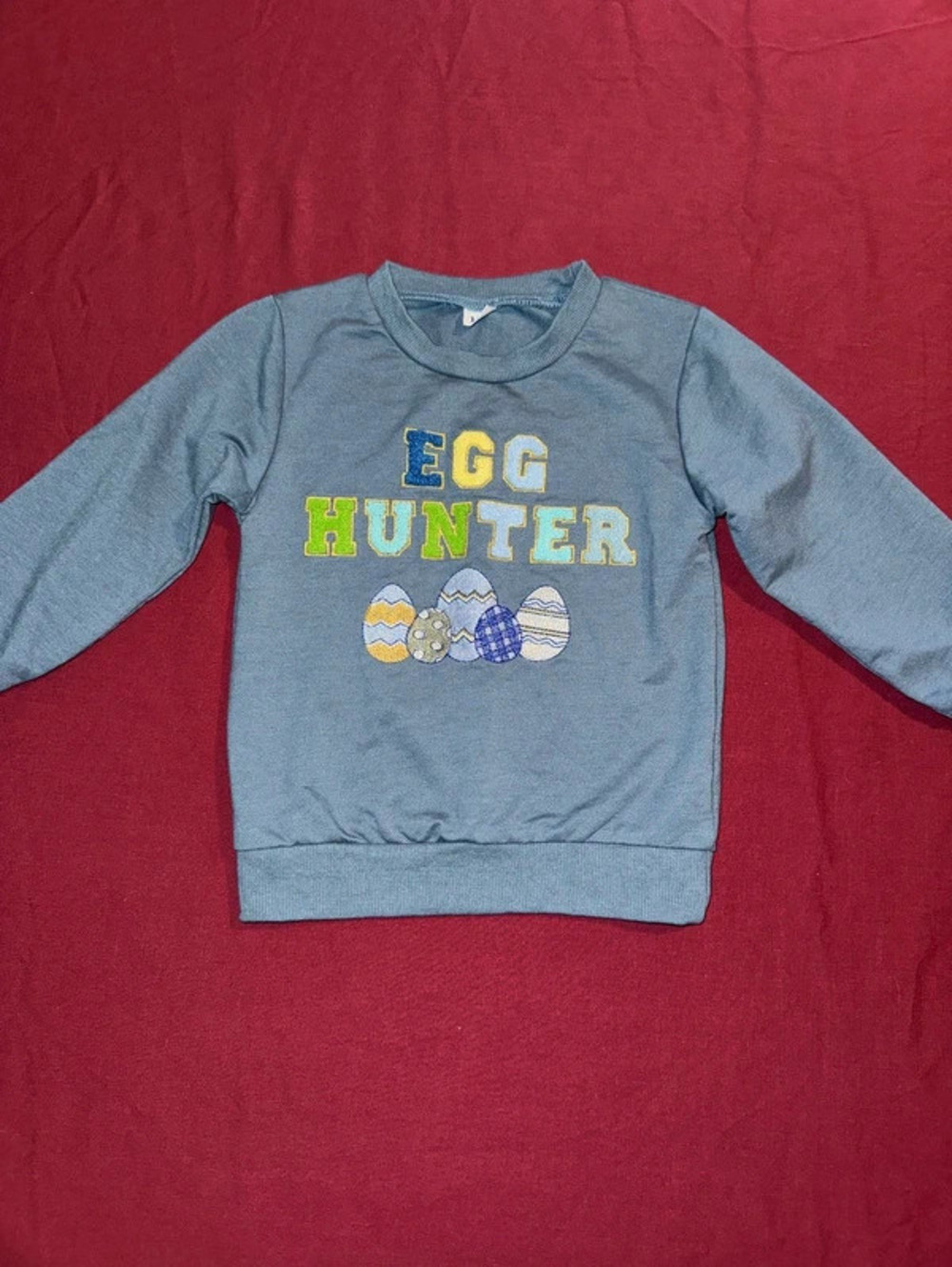 Blue long sleeve sweatshirt Egg Hunter size 4T